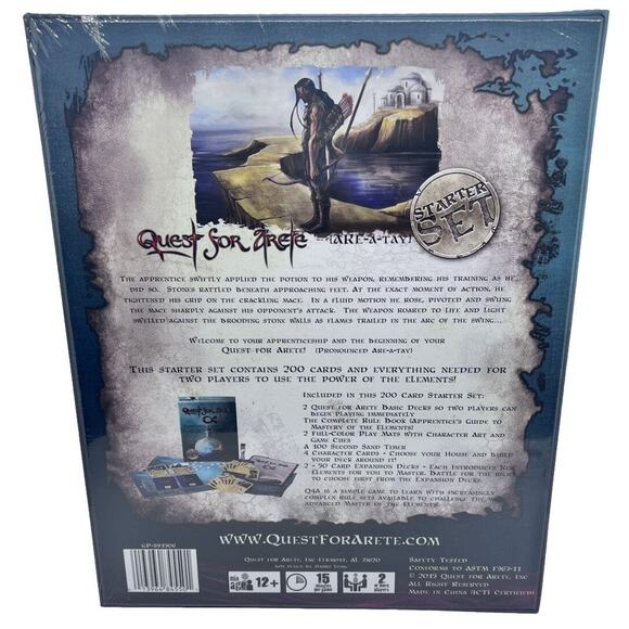 Quest For Arete Elemental Card Game Starter Set - Sealed, New, Never Opened - Picture 3 of 4
